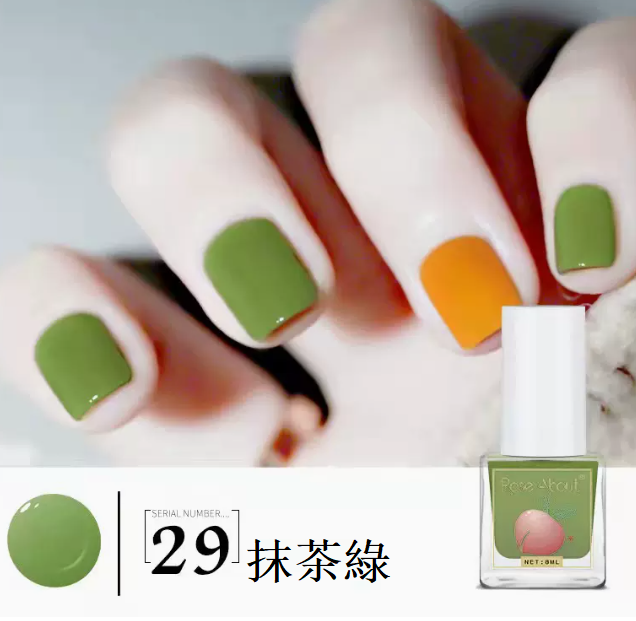 Hot selling peel-off no-bake nail polish (29 Matcha Record)