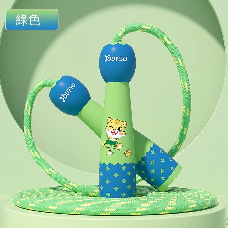 Hot recommended sports skipping rope (cartoon cute tiger style (green grass) [rope length 2.6m])