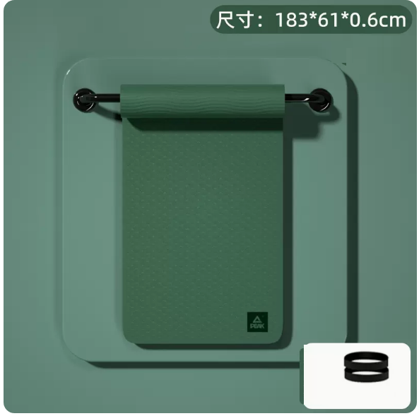 熱推加厚加寬加長瑜珈墊子（YJ52201【純色】綠色）（6mm(初學者)）