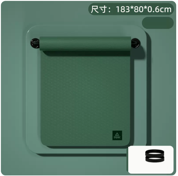 熱推加厚加寬加長瑜珈墊子（YJ52215【純色】綠色）（6mm(初學者)）