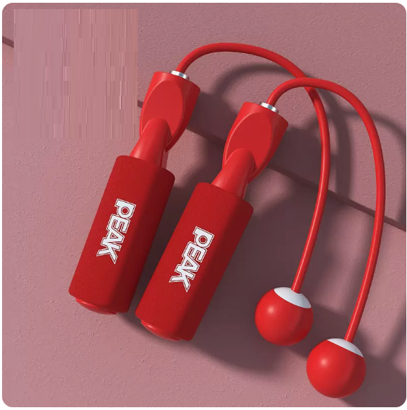 Hot recommended fitness sports skipping rope (upgraded rotating shaft skipping rope [cordless ball style] red)
