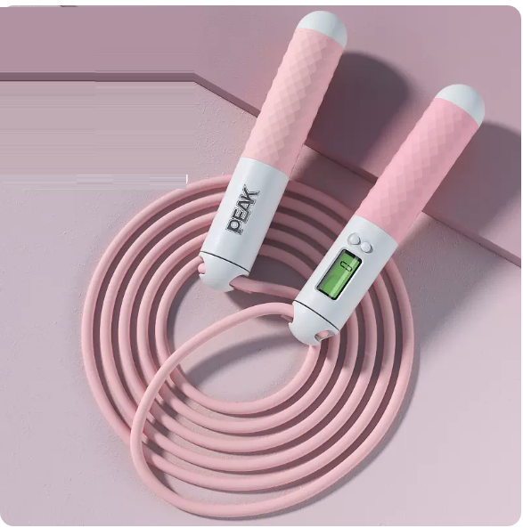 Hot recommended sports and fitness skipping rope (pink [professional counting wire rope long rope])