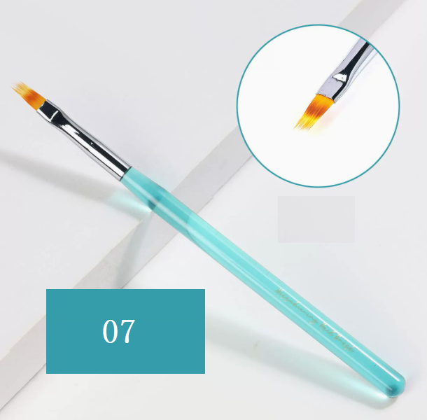 Hot Selling Nail Art Pen Transparent Ocean Blue Rod Sweeping Pen