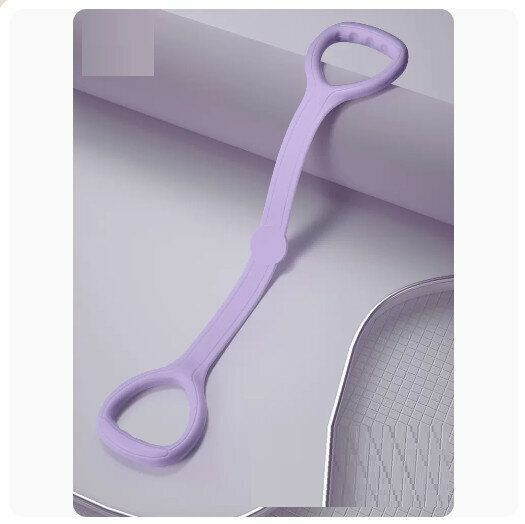 Hotly recommended 8-figure tension rope shoulder and back stretch belt [Haze Purple]