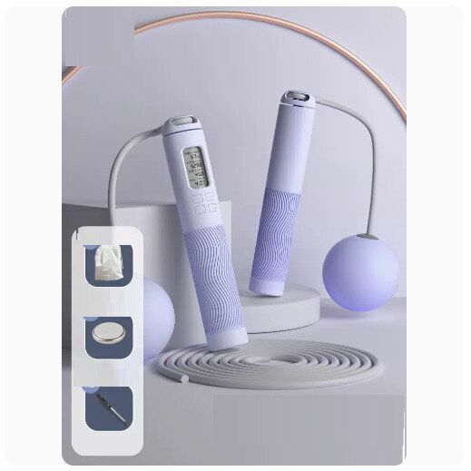 Hot recommended skipping rope [indoor and outdoor dual use [weight loss and fitness] gravity ball + long rope - water wave blue]