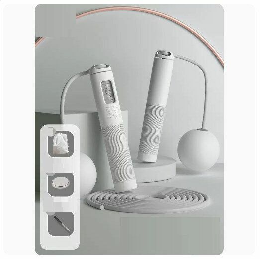 Hot recommended skipping rope [indoor and outdoor dual use [weight loss and fitness] gravity ball + long rope - starry sky gray]