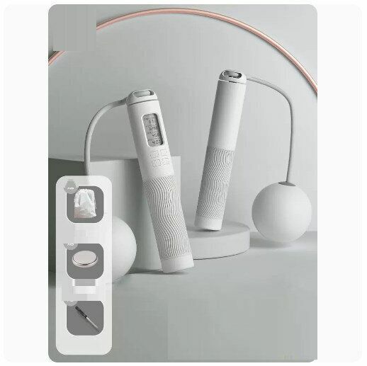 Hot recommended skipping rope [gravity ball version-silent weight loss fitness-starry sky gray-cordless]