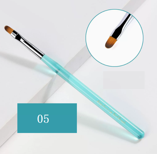 Hot Selling Nail Art Pen Transparent Ocean Blue Rod Round Tip Pen
