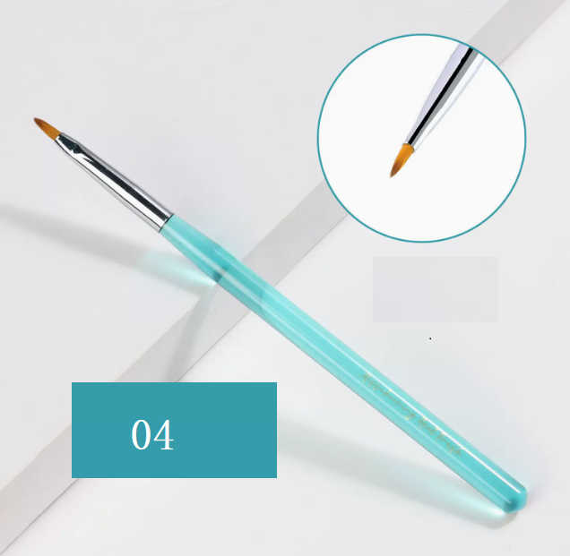 Hot Selling Nail Art Pen Transparent Ocean Blue Rod Engraved Pen