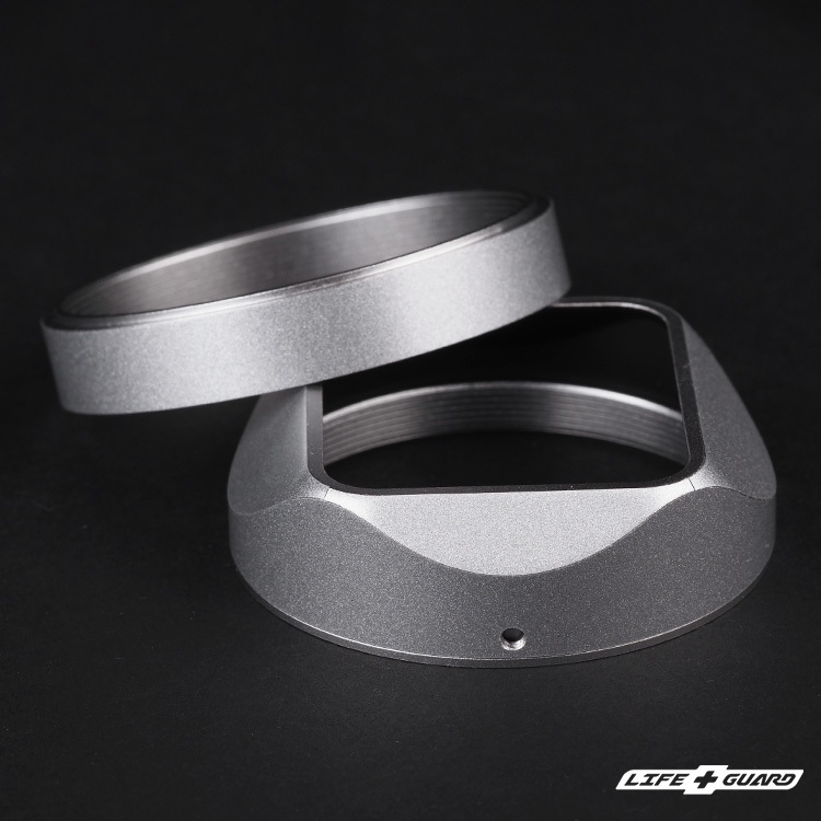 LIFE+GUARD 鏡頭貼膜安裝示意，適用 Squarehood Mk III + Adapter Ring 遮光罩