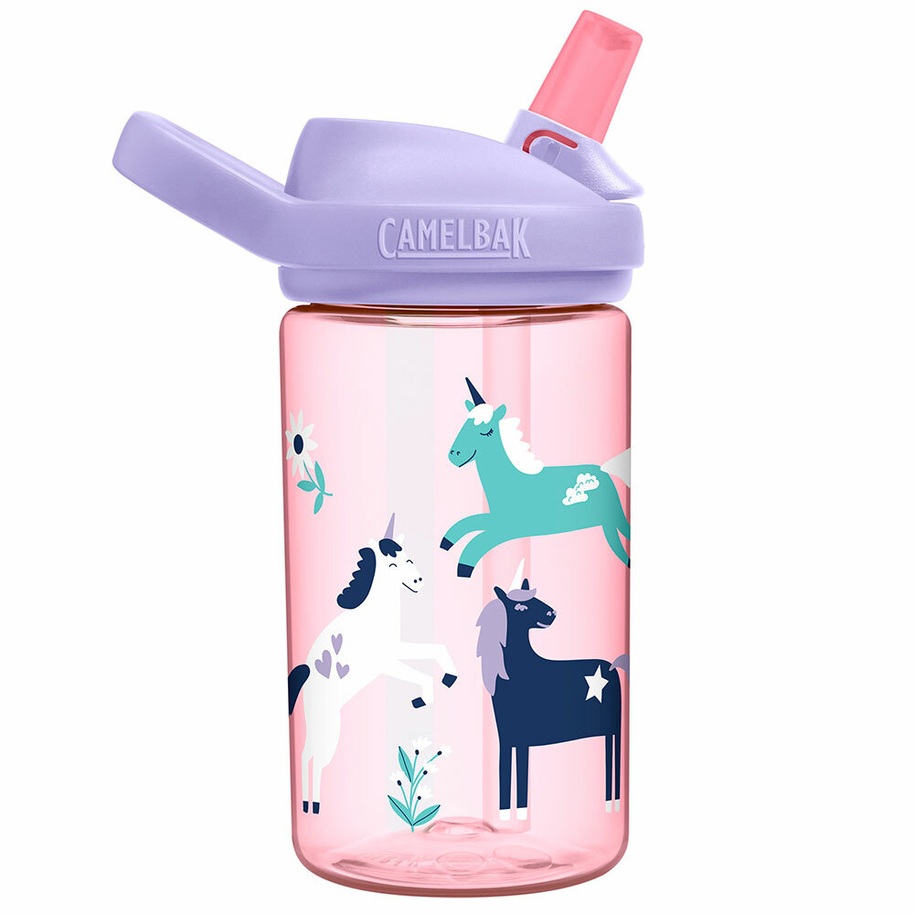Camelbak eddy+ 兒童吸管運動水瓶 RENEW 400ml - 獨角獸花卉