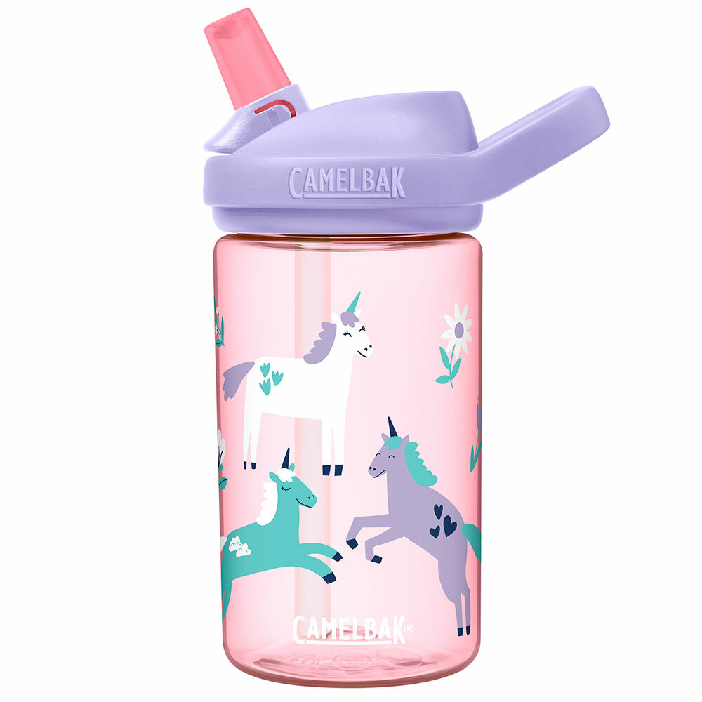 Camelbak eddy+ 兒童吸管運動水瓶 RENEW 400ml - 獨角獸花卉