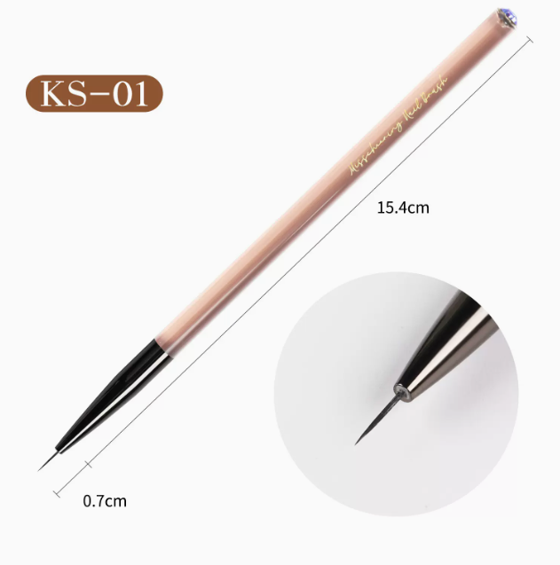 Hot Selling Nail Art Brushes Coffee Color Nail Art Pen Medium Pull Line SK01