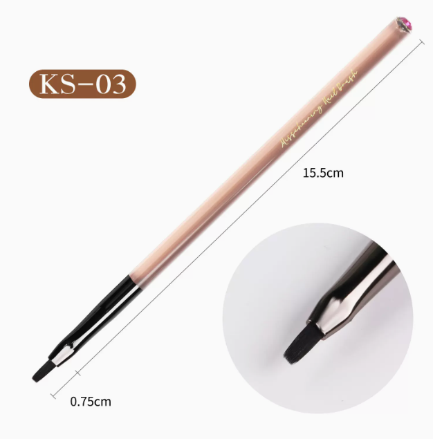 Hot selling nail art brush coffee color nail art plaid pen SK03