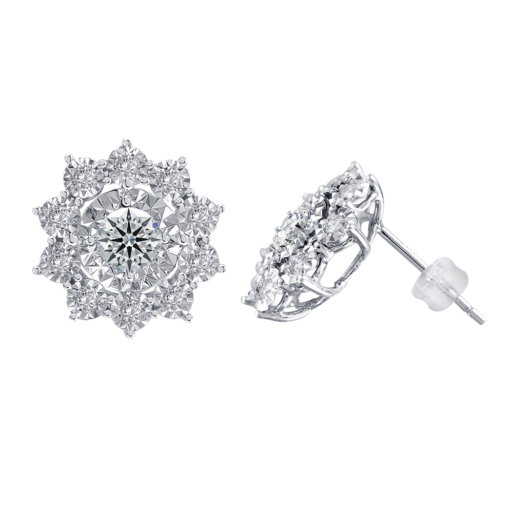 60分 Dcolor 18K金 鑽石耳環 綽約