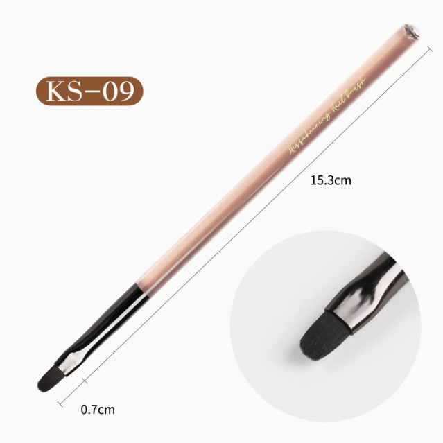 Hot selling manicure brush coffee color manicure pen round head phototherapy SK09