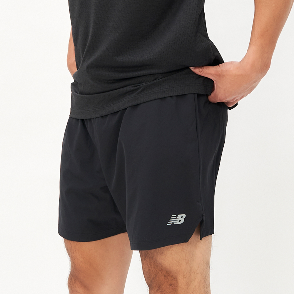 New Balance 男款 黑色 運動 美規 速乾 短褲 MS41286BK