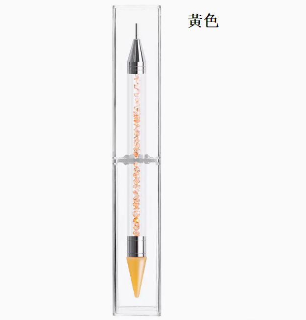 Hot selling manicure double-ended diamond crayon yellow