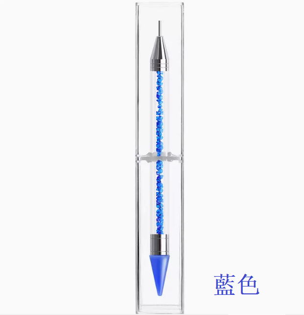 Hot selling manicure double-ended diamond crayon blue