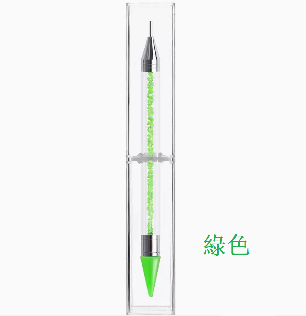 Hot selling manicure double-ended diamond crayon green
