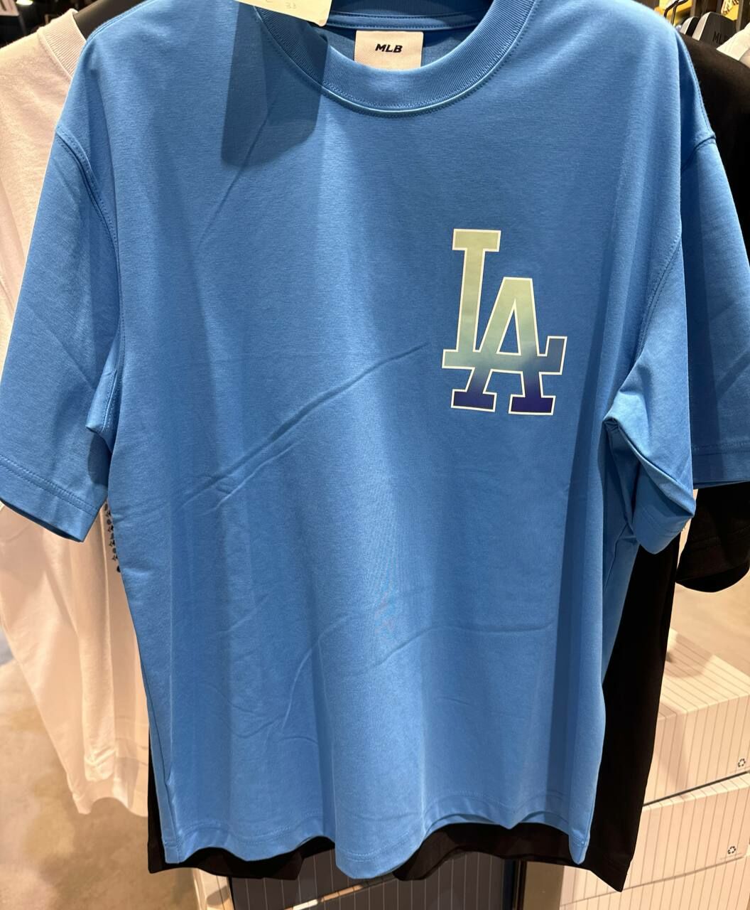 [S] MLB LA PRINT S/S T-SHIRT,BLUE, 3ATSB0333GP002-07BLS [FINAL SALE] (SMLB411)