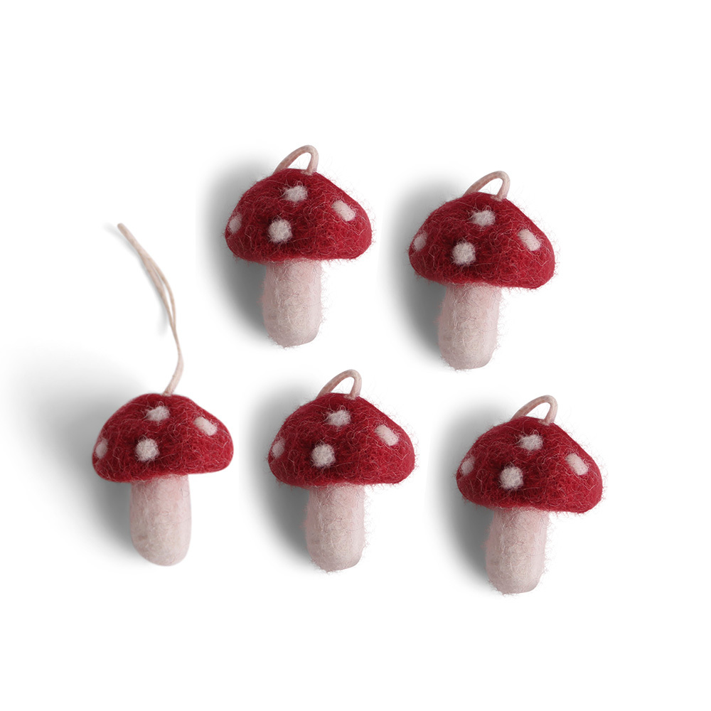丹麥Gry&Sif 聖誕掛飾-Mini Mushrooms Red(11520)