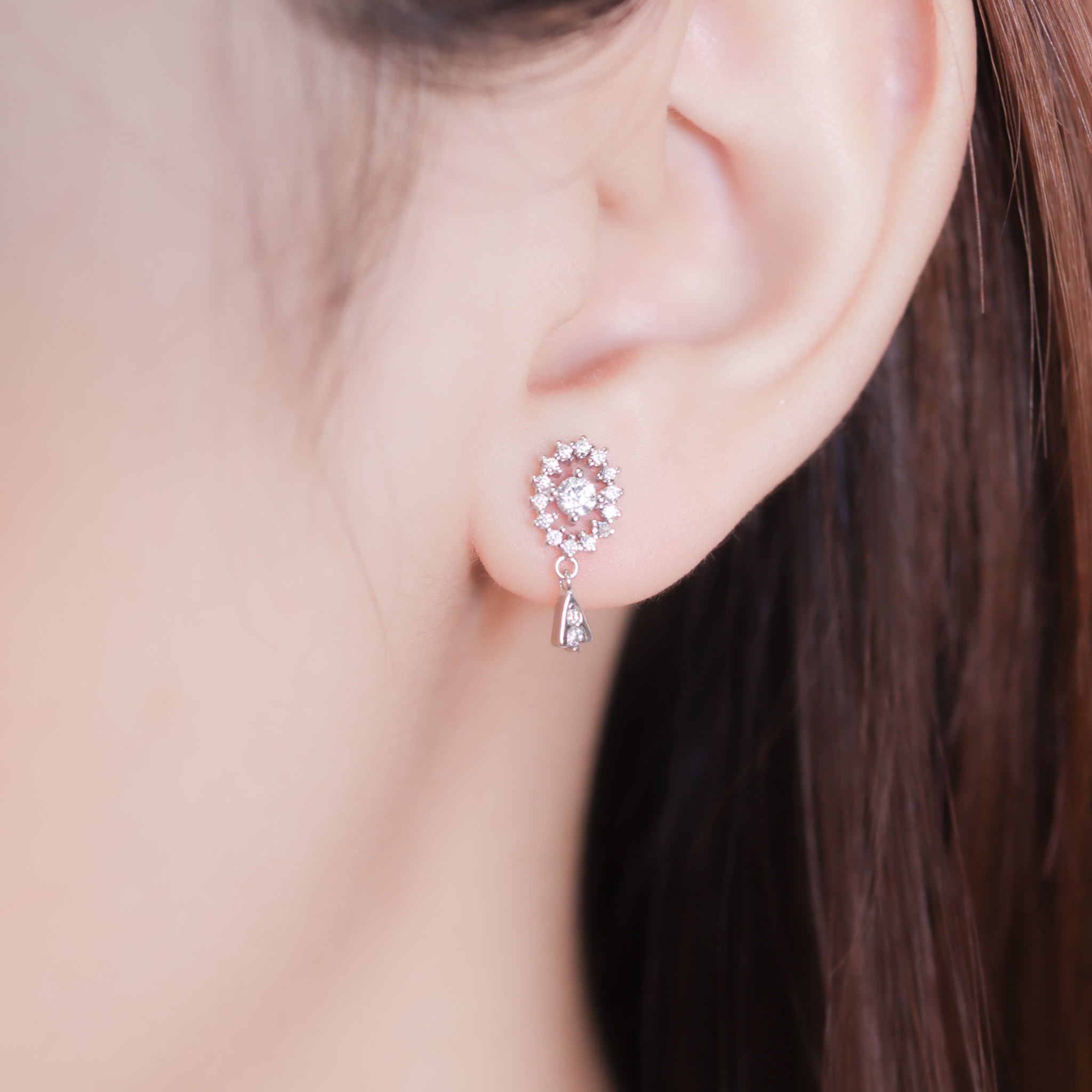 | 925純銀・白金 | 閃耀摩天輪耳環 | EA0821 |