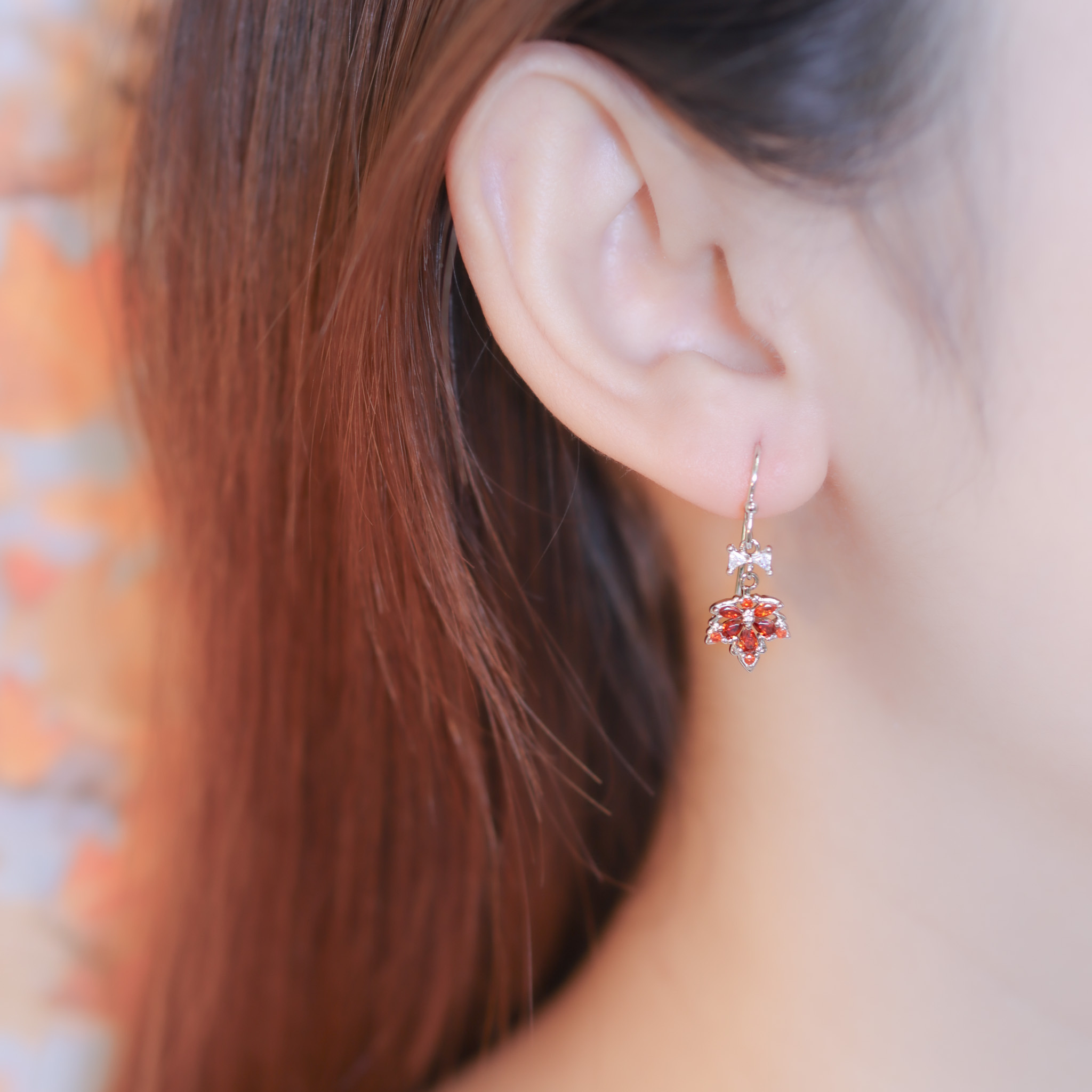 | 999足銀 | 小楓耳環 | EA0815 |