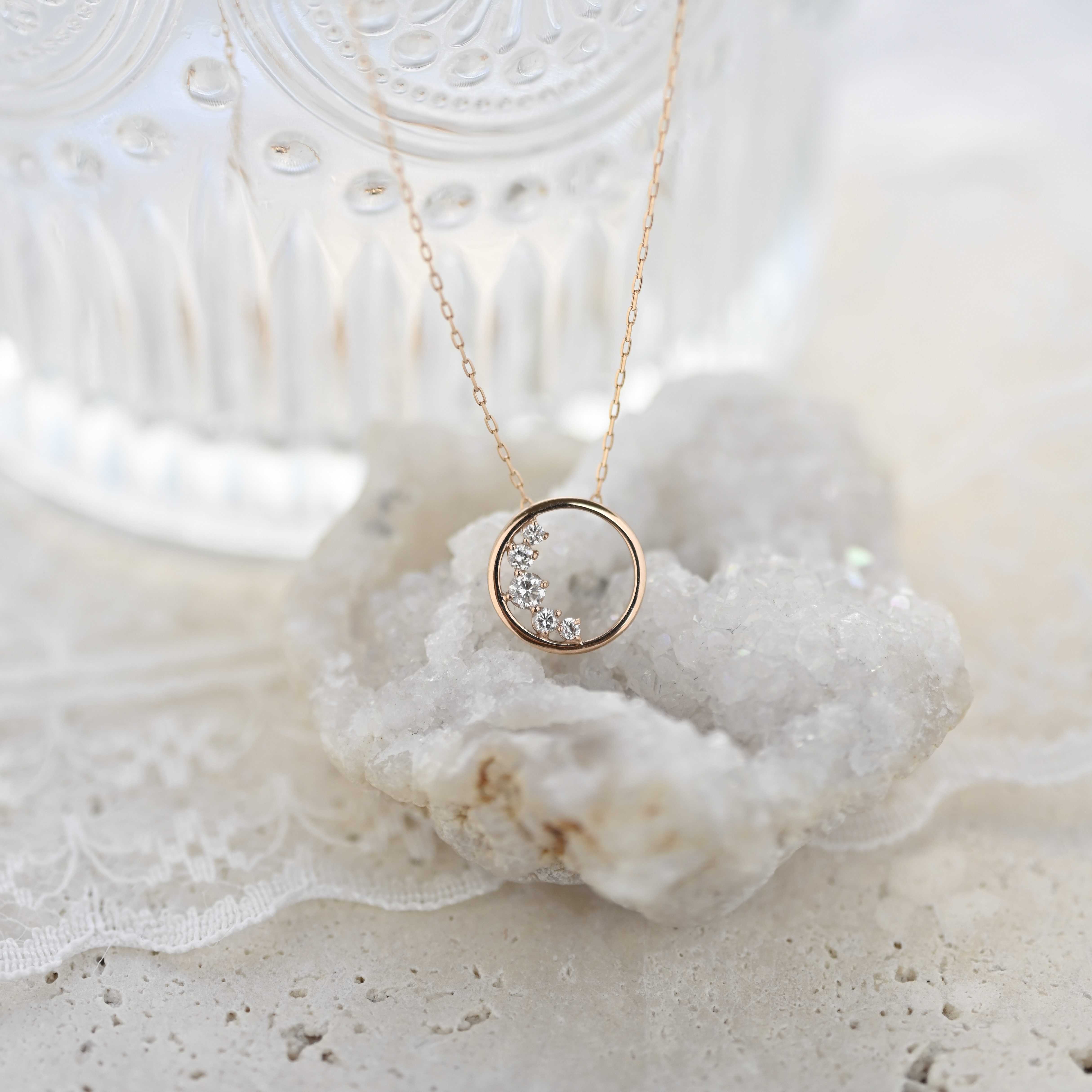 18k Cirkel Diamond necklace