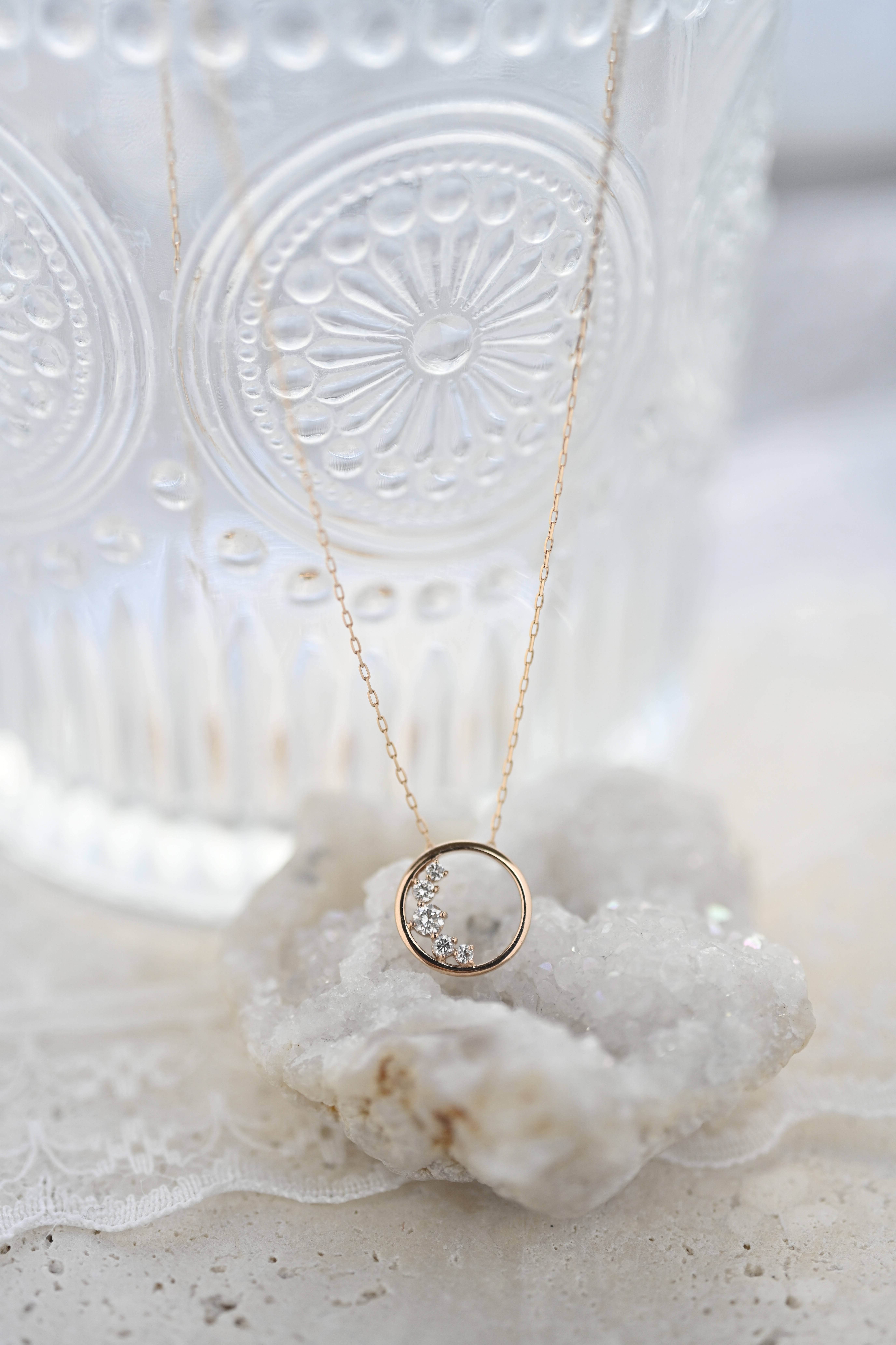 18k Cirkel Diamond necklace