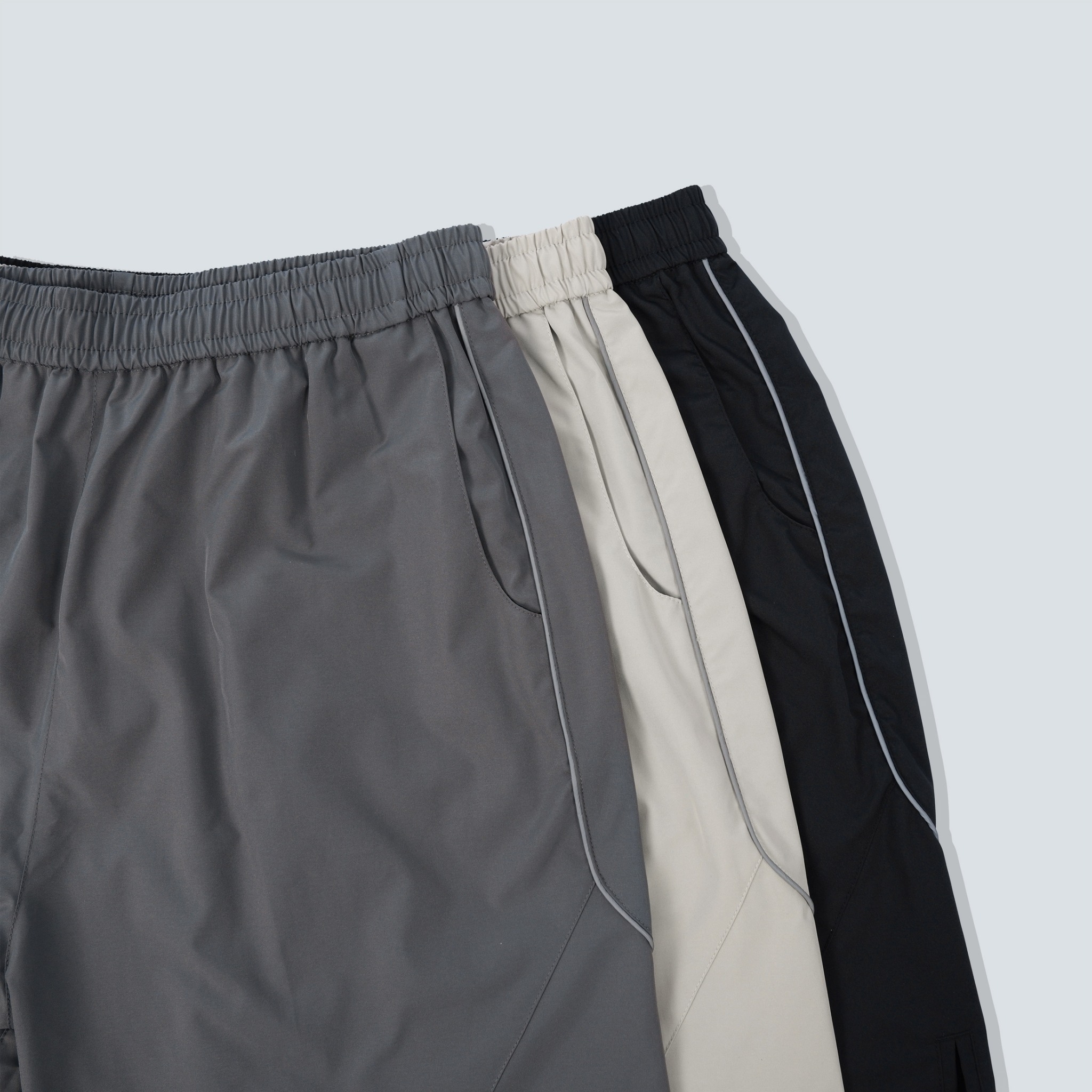 SBG 三防拼接反光條條休閒短褲 SB0904