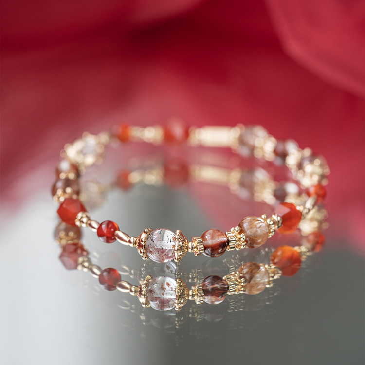 防護機制：紅瑪瑙｜獅子髮｜黑草莓紅石榴共生｜紅石榴｜紅銅髮