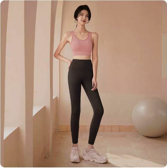 熱推夏季瑜伽服套裝（粉色+防尷尬瑜伽褲黑）【尺碼：S-L碼】【下單後請聯絡客服確認發貨尺碼】