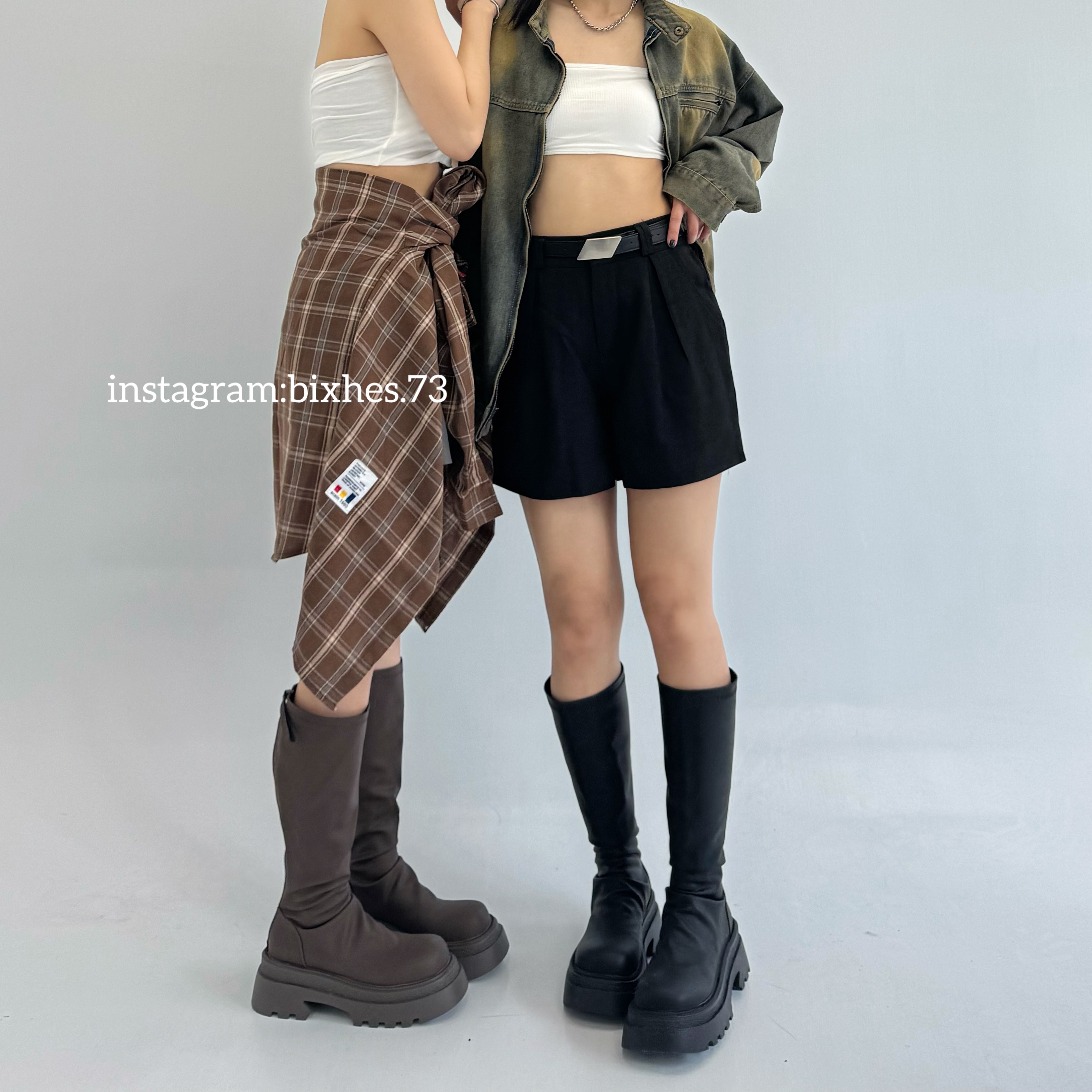 歐美皺皺長靴(N00016)