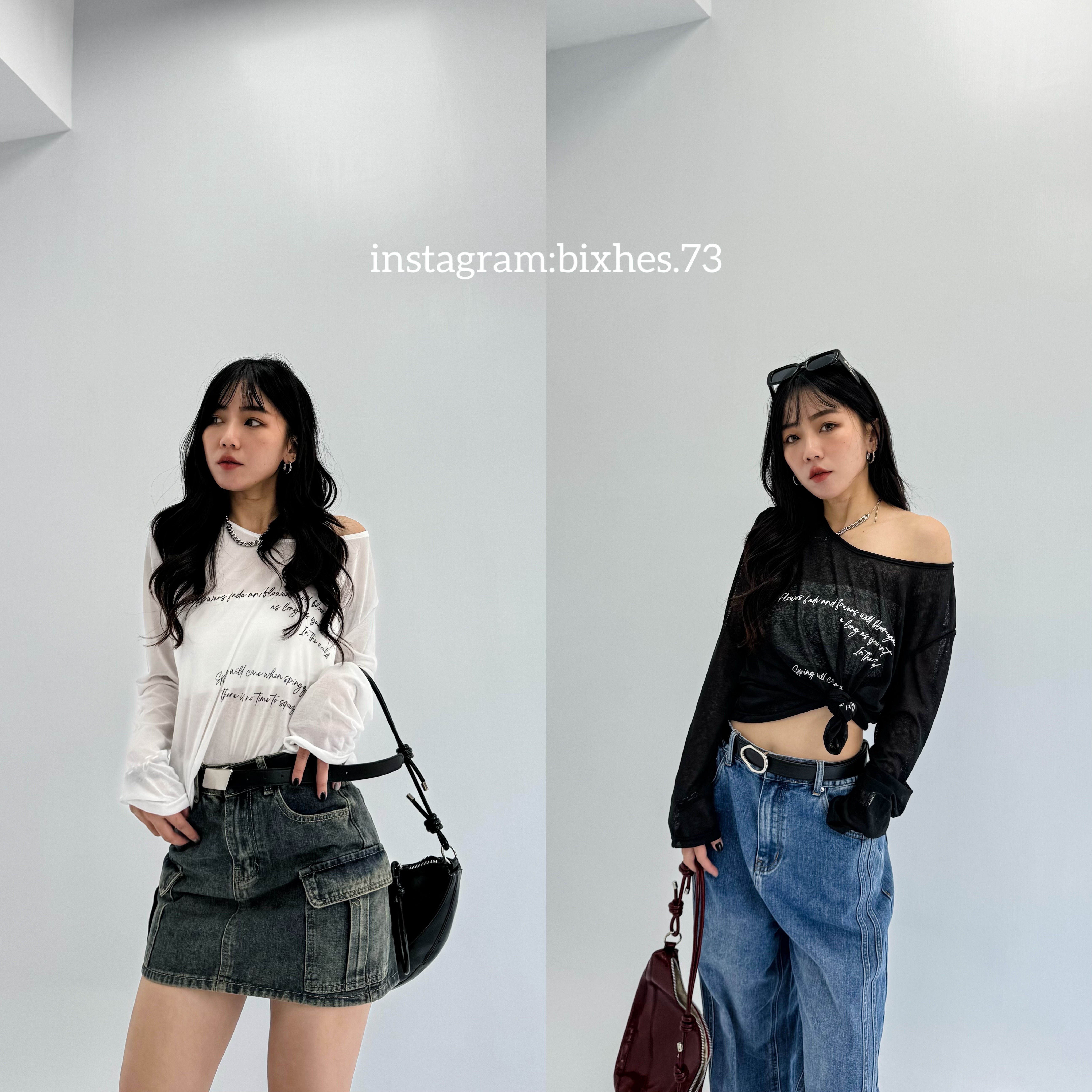 慵懶透膚字母罩衫長T(B00091)