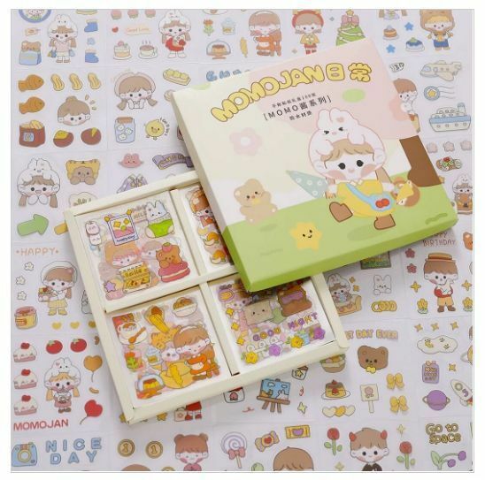 熱賣100張不重覆透明PET防水貼紙套裝（MoMo）