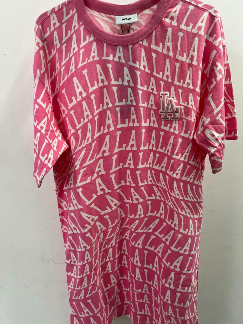[S] MLB MONOGRAM LA SHORT SLEEVE T-SHIRT,PINK, 3FOP60023K0001-07PKS [FINAL SALE] (SMLB414)