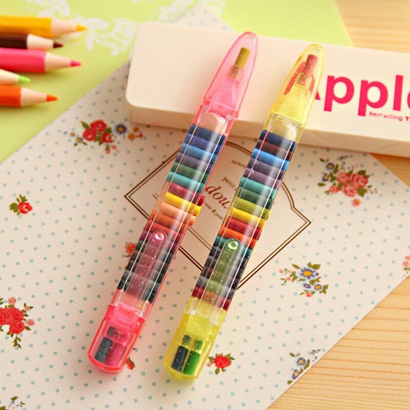 Hot selling replaceable core oil pastels for children color crayons 20 colors kindergarten washable baby paintbrush toddler graffiti