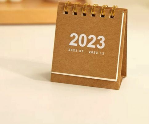 熱賣2023日曆 創意簡約桌面風迷你小臺歷小清新學生便攜記事日歷本擺件