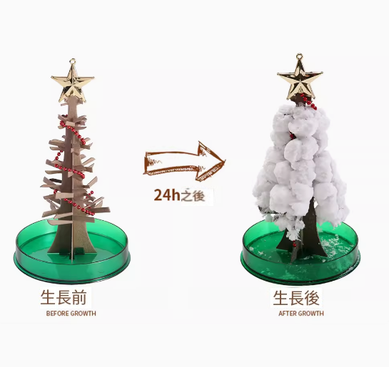 熱賣diy手工紙樹開花聖誕樹(雪白聖誕樹{送45g藥水})