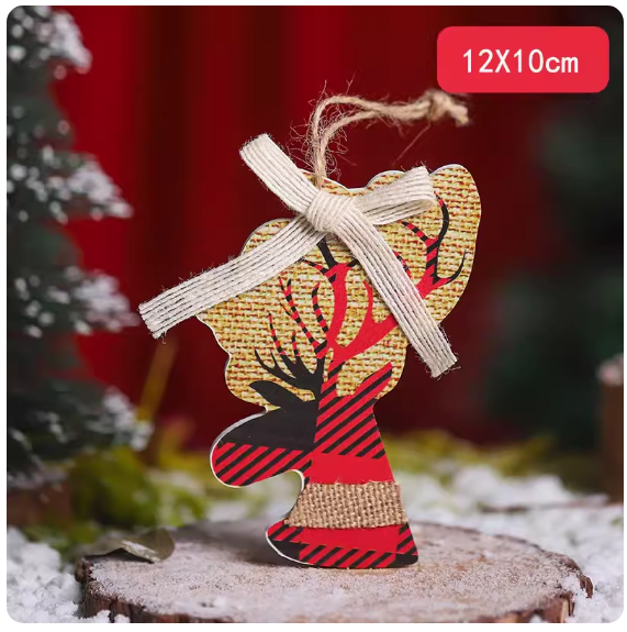 熱賣聖誕元素小掛飾(F款聖誕麋鹿)(尺寸:12*10CM)
