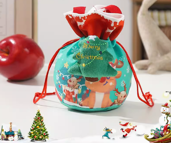 爆款聖誕絨布糖果袋(聖誕樹A款)(尺寸:10*24CM)