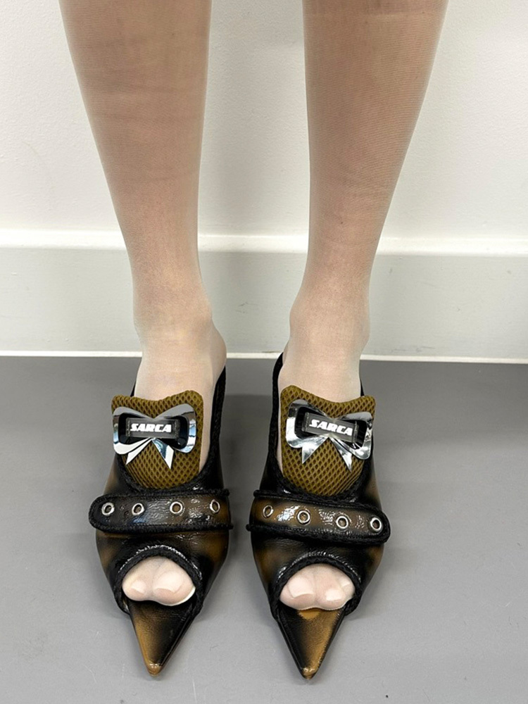 Autumn Kitten Heel Mules