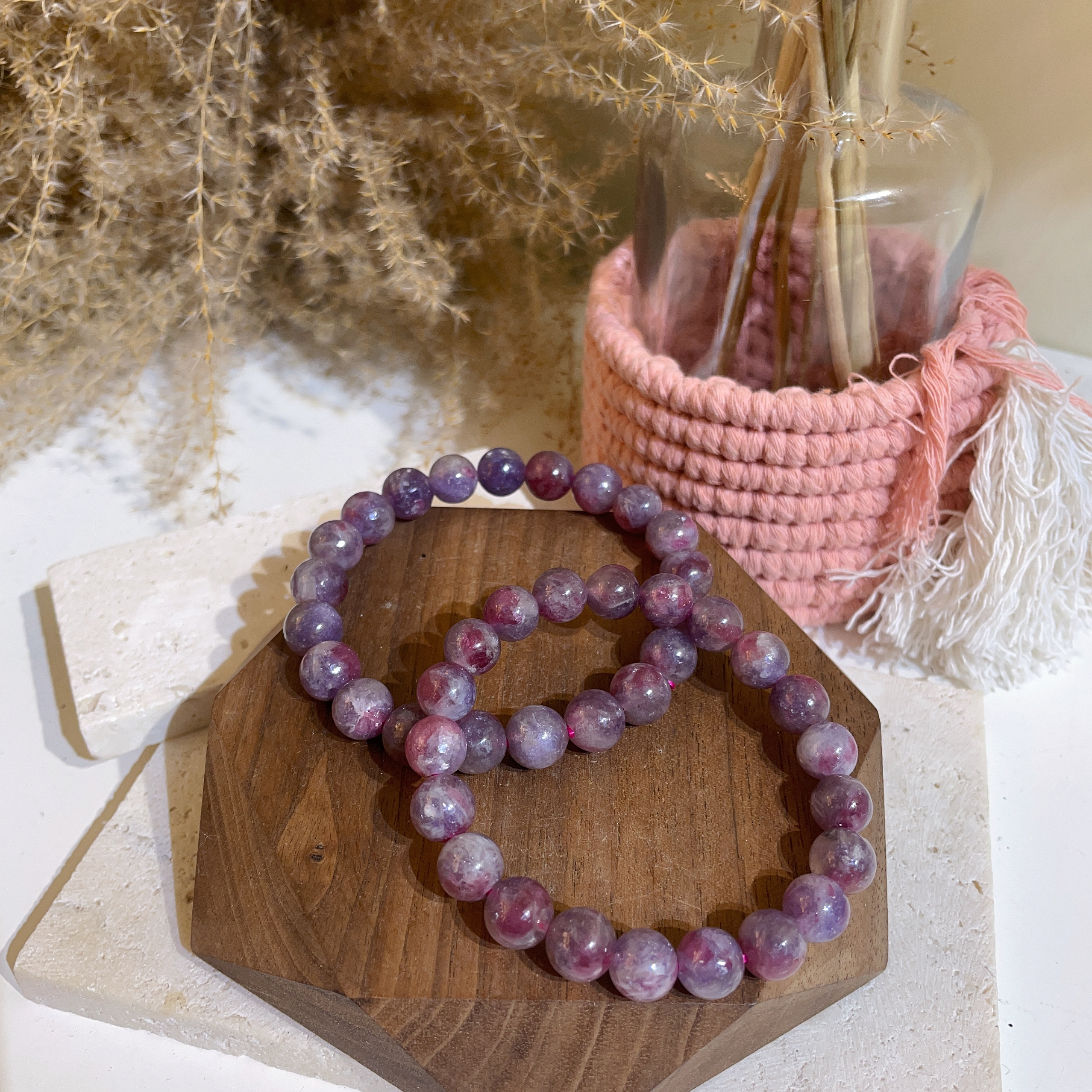 梅花紫碧壐手串 9mm