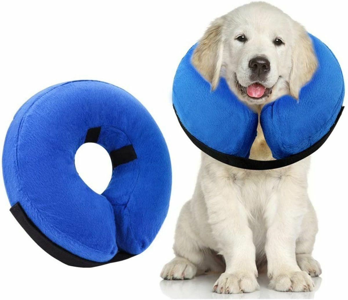 熱推犬頭套(中號)10-14“ 適合10-14寸的狗狗頸 棉絨面料，親膚不勒脖 360度透氣設計 防抓咬，可調節