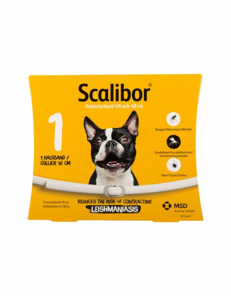 熱推SCALIBOR SMALL 殺蚤除牛蜱頸帶  - 8公斤或以下犬隻 (平行進口) 狗用跳蚤和蝨子頸圈/可調防水頸圈 45cm