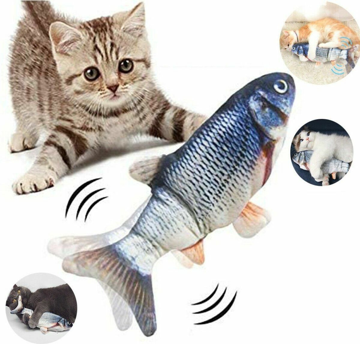 熱推(貓奴必備）逗貓仿真魚 （（尾部會搖擺）） 寵物貓玩具 貓咪玩具 可拆洗