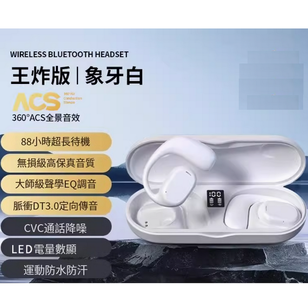 The hottest wireless Bluetooth headset (Supreme White [360° panoramic surround sound effect + directional sound transmission + no sound leakage + master-level EQ tuning])