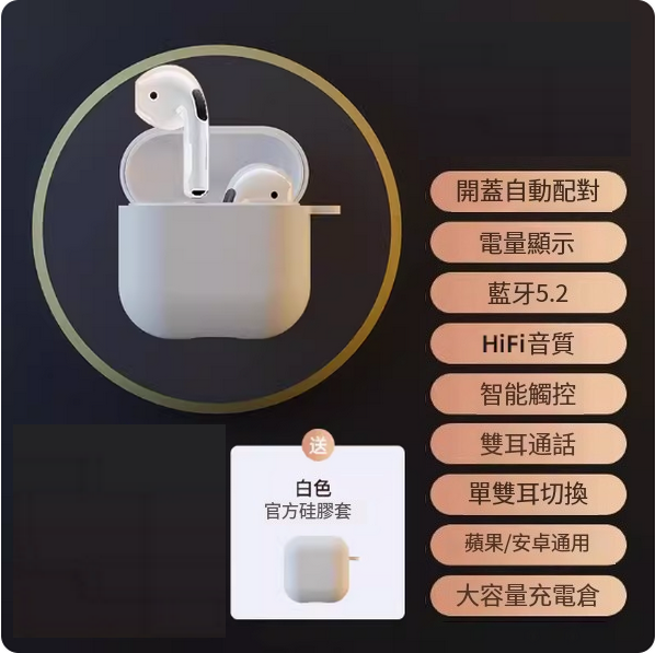 The hottest wireless Bluetooth headset (top version [free white protective case + thousand yuan sound effect + super long battery life + intelligent noise reduction])