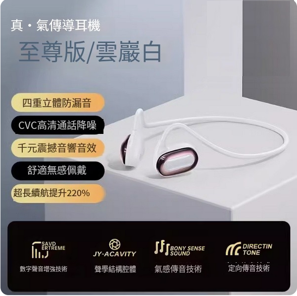 Popular head-mounted Bluetooth headset (Yunyan White [Extreme Edition] no sound leakage ◆HIFI sound quality ★ directional sound transmission)